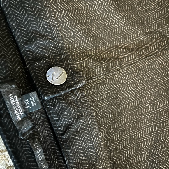 Simply Vera Wang Boot Cut Dress Pants size XXL black gray tiny chevron stretch - Picture 1 of 5